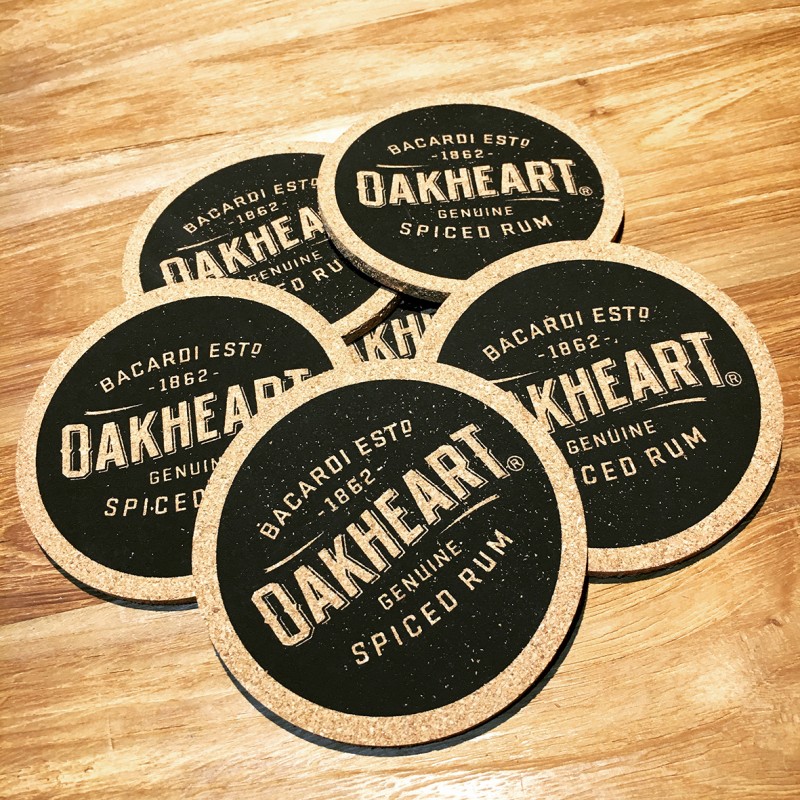 sous-bock-bacardi-oakheart-en-liege-x6 planche sérigraphique